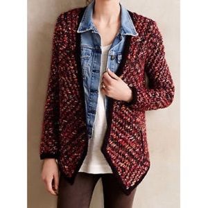 Anthropologie moth keavy jacquard knit sweater